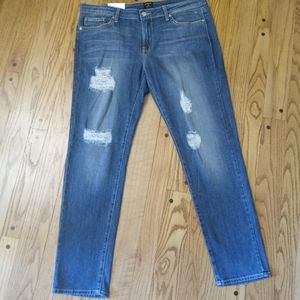 NWT JUST BLACK ANKLE SKINNY JEANS 32 14 SOFT!!!